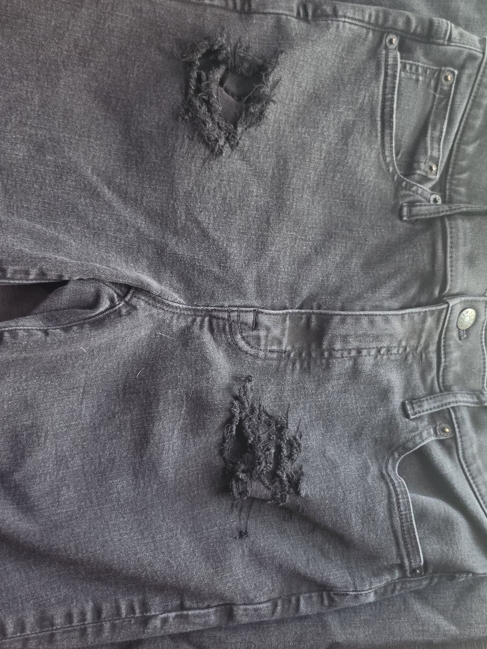J. Crew Black Distressed Women's Jeans